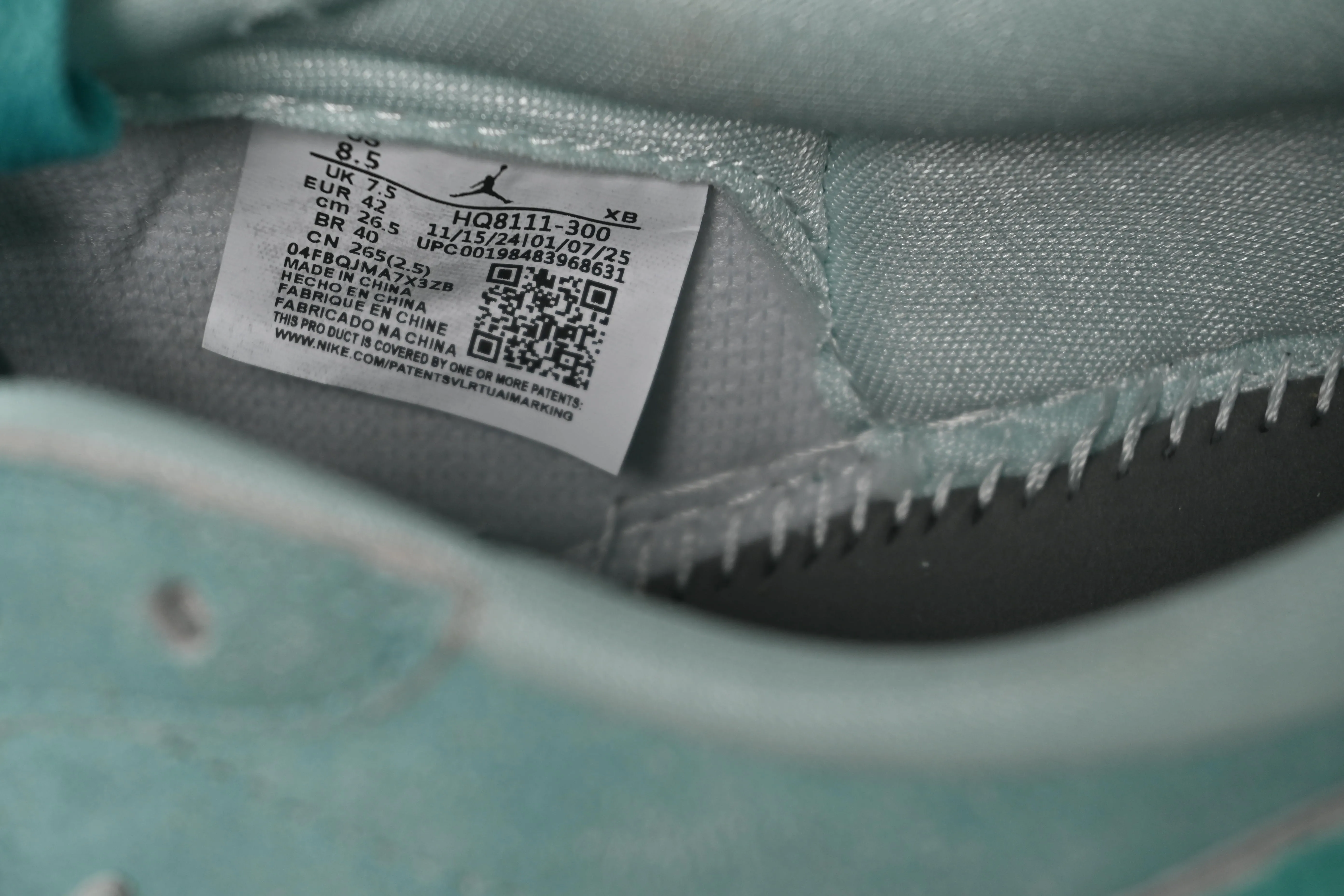 All categories Air Jordan Jordan series basketball shoes Air Jordan 1 Low Air Jordan 1 Low "Washed Teal" AJ1 Joe 1 washed celadon low-top cultural casual sneakers HQ8111-300